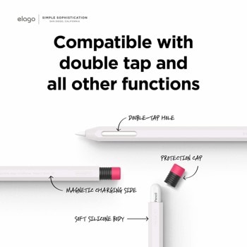 Силиконов калъф Elago Apple Pencil 2 Cover White