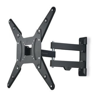 Стойка за телевизор Hama 220824, за стена, за екрани от 32" до 65", VESA до 400x400, до 25kg, регулируема, черна | JAR Computers Стойка за телевизор Hama 220824