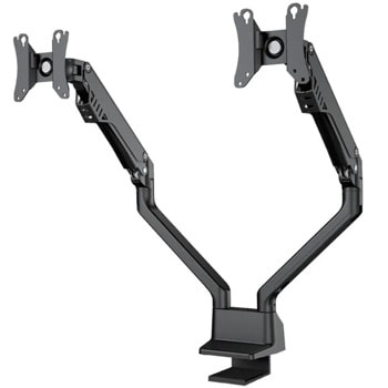 Стойка за монитор Neomounts FPMA-D750DBLACK2, за плот, за екрани от 10" до 32", VESA до 100 x 100, до 8 кг, регулируема, за 2 монитора, черна | JAR Computers Neomounts FPMA-D750DBLACK2