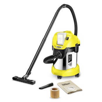 Прахосмукачка Karcher WD 3 Battery Premium, с торба, 300W, акумулаторна, 17л. контейнер, жълта | JAR Computers Karcher WD 3 Battery Premium 1.629-950.0