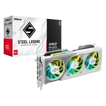 Видео карта AMD Radeon RX 9070 XT, 16GB, ASRock Steel Legend, PCI-E 5.0, GDDR6, 256-bit, DisplayPort, HDMI | JAR Computers ASRock RX9070XT SL 16G
