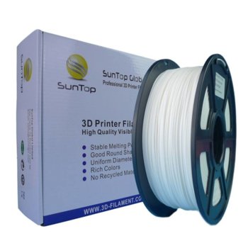 Консуматив за 3D принтер, PLA, 1.75mm, бял, 1kg | JAR Computers SunTop K01C0ST175-C0A