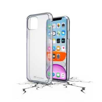 Калъф за Apple iPhone 11, гумен, Cellular Line ClearDuo, прозрачен image