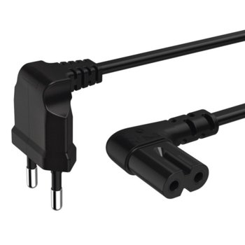 Захранващ кабел HAMA 137231, от Schuko(м) към IEC320 C7(м), 5m, черен | JAR Computers Захранващ кабел HAMA 137231 Черен