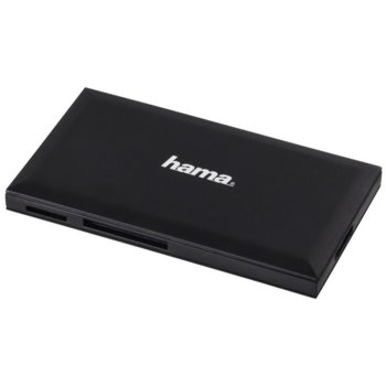 Четец за карти Hama Multi-Card Reader, USB 3.0, SD/SDHC/SDXC, microSD/microSDHC/microSDXC, CF, MS/MS Duo/MS PRO Duo/MS PRO Duo HG, черен | JAR Computers Multi-Card Reader HAMA-181018