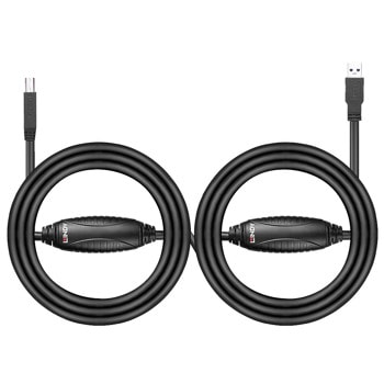 LINDY LNY-43098 USB 3.1 активен кабел A/B 10.0 м