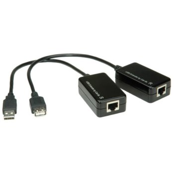 Мрежови адаптер Roline 12.99.1121, от USB Type A(м) към RJ-45 cat5 UTP(ж), черен | JAR Computers ROLINE 12.99.1121