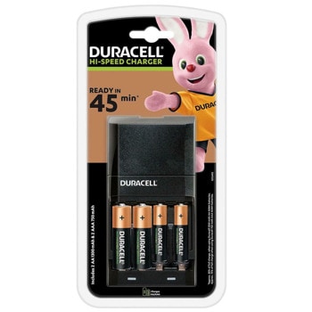 Зарядно устройствo Duracell CEF27, за 4бр. Ni-MH батерии AA и AAA, с включени батерии 2x AA 1300mAh и 2x AAA 750mAh | JAR Computers Duracell CEF27