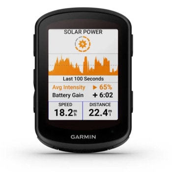 Навигация за велосипеди Garmin Edge 840 Solar (010-02695-21), 2.6" (6.6cm) сензорен дисплей, 32GB вградена памет, соларно зареждане, до 32 часа време на работа, Bluetooth, ANT+, Wi-Fi | JAR Computers Garmin Edge 840 Solar 010-02695-21