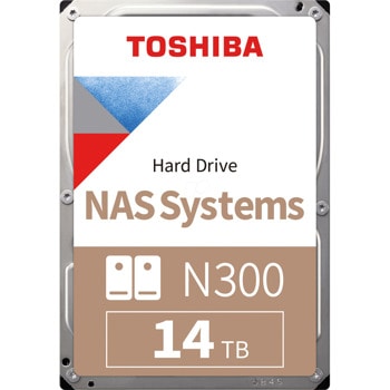 Твърд диск 14TB Toshiba N300 NAS, SATA 6Gb/s, 7200 rpm, 256MB, 3.5" (8.89cm) | JAR Computers Toshiba 14TB NAS N300 HDWG21EUZSVA