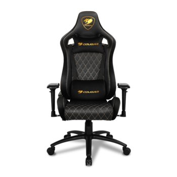 Геймърски стол Cougar Armor S Royal, дишаща кожа, до 120kg, черен | JAR Computers Cougar Armor S Royal CG3MASRNXB0001