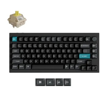 keychron q1 ultra 8k black silk pom switch banana