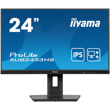 Монитор Iiyama ProLite XUB2493HS-B6, 23.8" (60.45cm) IPS панел, 100Hz, Full HD, 0.5ms, 80 000 000:1, 250cd/m2, DisplayPort, HDMI | JAR Computers Iiyama ProLite XUB2493HS-B6