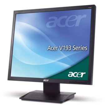 Монитор 19" (48.26 cm) Acer V193DObmd (4:3) 5ms 50 000:1 250cd/m2 DVI, TCO'03, черен, 3г. | JAR Computers Acer V193DObmd