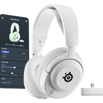 слушалки steelseries arctis nova 5x white бели