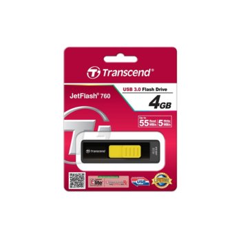 Transcend 4GB JETFLASH 760 (Yellow), USB 3.0