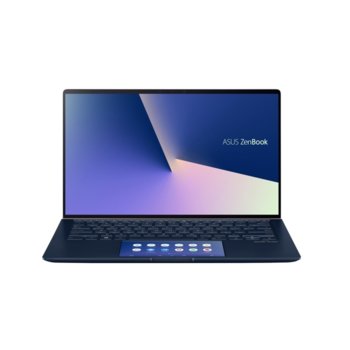 Лаптоп Asus ZenBook 14 UX434FQC-WB501R (90NB0RM3-M01010), четириядрен Comet Lake Intel Core i5-10210U 1.6/4.2 GHz, 14.0" (35.56 cm) Full HD Touchscreen Glare Display & GF MX350 2GB, (HDMI), 8GB, 512GB SSD, 1x USB 3.1 Type C, Windows 10 Pro | JAR Computers Asus ZenBook 14 UX434FQC-WB501R