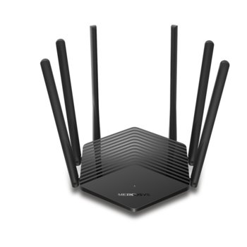 Рутер Mercusys MR50G, 1900Mbps, 2.4GHz (600Mbps) & 5.0GHz (1399Mbps), Wireless AC, 2x 10/100/1000, 1x WAN 10/100/1000bps, 6x външни антени | JAR Computers Mercusys MR50G