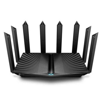 Рутер TP-Link Archer AX90 AX6600, 6600Mbps, 2.4 GH (574 Mbps) & 5 GHz (1201 Mbps) & 5 GHz (4804 Mbps), Wireless AX, 3x 10/100/1000, 1x USB 3.0, 8x външни антени | JAR Computers TP-Link Archer AX90 AX6600