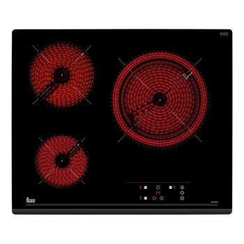 Стъклокерамичен плот за вграждане Teka TZ 6315, 3 нагревателни зони, автоматично изключване за безопастност, независимо програмиране на всяка зона, индикатор за остатъчна топлина, таймер, черен | JAR Computers Teka TZ 6315