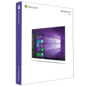 Операционна система Microsoft Windows 10 Pro, Get Genuine Kit, 64-Bit, Английски(международен), 1pk DSP, DVD | JAR Computers Win 10 Pro GGK 64Bit Eng 1pk DSP DVD 4YR-00257U