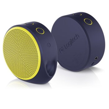Тонколона Logitech X100, 1.0, 1.5W, Bluetooth, жълт | JAR Computers Logitech X100 Mobile Speaker - Yellow - BT