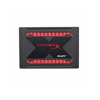Памет SSD 480GB, HyperX Fury RGB, SATA III 6Gb/s, 2.5" (6.35 cm), скорост на четене 480 MB/s, скорост на запис 550 MB/s, RGB подсветка | JAR Computers SSD 480GB HyperX Fury RGB SHFR200/480G