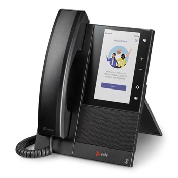 Стационарен телефон Poly CCX 500 MS Teams IP, 5-инчов цветен LCD сензорен екран, Android 9, черен image
