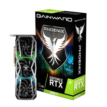 Видео карта Nvidia GeForce RTX 3080 Ti, 12GB, Gainward Phoenix (NED308T019KB-132AX), PCI-E 4.0, GDDR6X, 384-bit, DisplayPort, HDMI | JAR Computers Gainward NED308T019KB-132AX