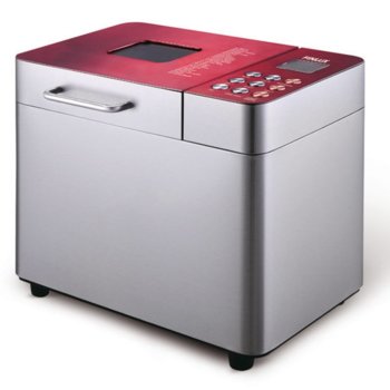 Хлебопекарна Finlux FBM-1684IX RED, 550W, 25 пpoгpaми, 15 часа отложен старт, вмecтимocт до 1000g, червена | JAR Computers Хлебопекарна Finlux FBM-1684IX RED