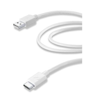 Кабел Cellularline, USB към USB Type C, 2m, черен | JAR Computers Кабел данни USB Type-C 2м