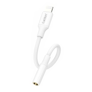 Преходник Earldom ET-OT78, от Lightning(м) към Jack 3.5mm(ж), бял | JAR Computers Преходник Earldom ET-OT78