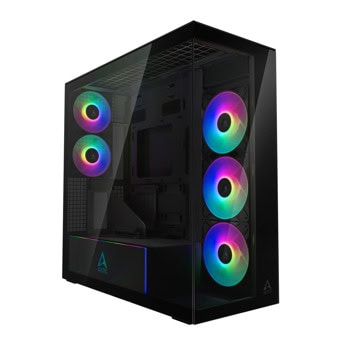 Кутия Arctic Xtender VG Mirror - Black Mid-Tower, E-ATX/ATX/mATX/Mini-ITX, 2x USB 3.2 Gen 1, с прозорец, черна, без захранване | JAR Computers Arctic Xtender VG Mirror - Black Mid-Tower