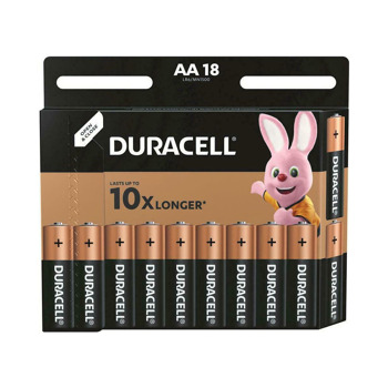 Батерии алкални Duracell DAALR6MN150018, AA, 1.5V, LR6, 18 бр. | JAR Computers Duracell AA 1.5V 18бр. DAALR6MN150018