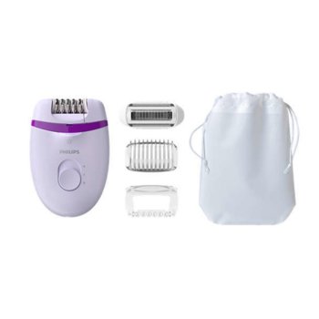Епилатор Philips Satinelle Essential, за крака, 4 приставки, лилав | JAR Computers Philips Satinelle Essential BRE275/00