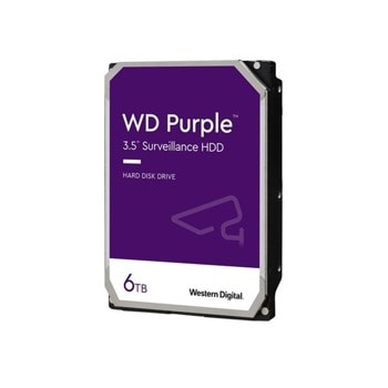 Твърд диск 6TB Western Digital Purple Surveillance (WD63PURZ), SATA 6Gb/s, 256MB кеш, 3.5" (8.89 cm) | JAR Computers Твърд диск WD Purple 6TB 3.5inch 256MB (WD63PURZ)