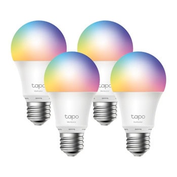 Смарт крушки TP-Link Tapo L530E (4-pack), 8.7 W, 806 lm, Wi-Fi, Android/iOS, RGB, 2 броя, 4бр. | JAR Computers TP-Link Tapo L530E(4-pack)