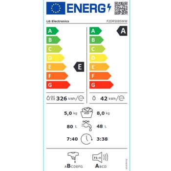 Пералня със Сушилня LG F2DR508SWW