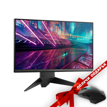 Монитор Dell Alienware AW2518HF в комплект с мишка Alienware 310M, 24.5" (62.23 cm) TN панел, 240Hz, Full HD, 1ms, 1 000:1, 400cd/m2, DisplayPort, HDMI, USB 3.0 | JAR Computers Dell Alienware AW2518HF + Alienware 310M