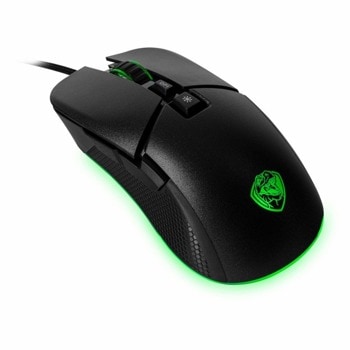 Мишка ROXPOWER T-ROX ST-GM005, оптична (6400 DPI), жична, 7 бутона, USB, черна, RGB подсветка, програмируеми бутони | JAR Computers Мишка ROXPOWER T-ROX ST-GM005 RGB