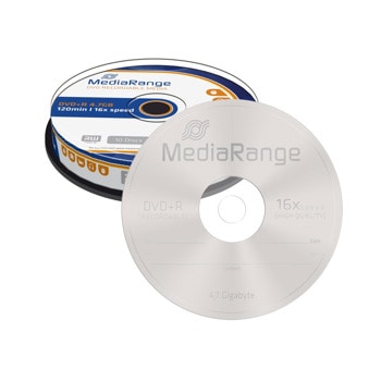 Оптичен носител DVD+R, 4.7GB, MediaRange MR453, 16x, 10 бр. | JAR Computers MediaRange MR453