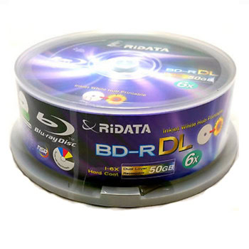 Оптичен носител BD-R, 50Gb, RiDATA 0015, 4x, 15бр. | JAR Computers RiDATA BD-R 50Gb 4X (Printable) - 15бр.