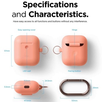 Elago Airpods Silicone Hang Case EAP2SC-HANG-PE