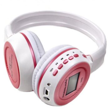 HEADPHONES MP3 N65 White-Pink