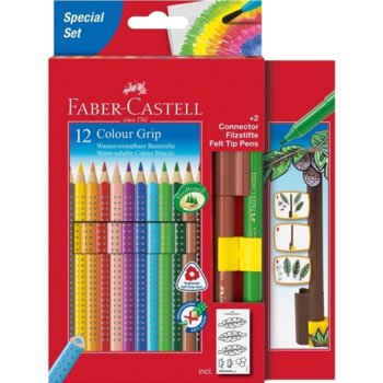 Faber-Castell Grip 2001 12 цвята флумастери Connec