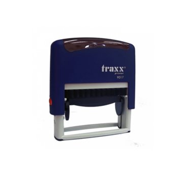 Автоматичен печат Traxx 9017 син правоъгълен