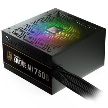 Захранване Gamdias KRATOS-M1-750B, 750W, Active PFC, 80 Plus Bronze, 120mm вентилатор | JAR Computers Gamdias KRATOS-M1-750B