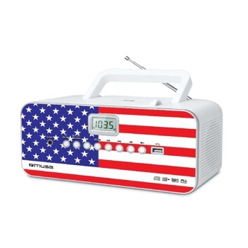Радио MUSE M-28 US, FM/MW/PLL, CD/CD-R/CD-RW/MP3, AUX, USB, LCD дисплей, 6x 1.5V LR14, бяло | JAR Computers MUSE M-28 US MSE00072