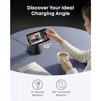 Anker MagGo 3-in-1 MagSafe Qi2 15W Black | JAR Computers Anker MagGo 3-in-1 MagSafe Qi2 15W Black