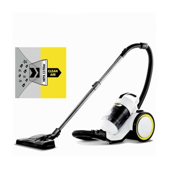 Прахосмукачка Karcher VC 3 White, без торба, безжична, 700 W, 0.9 л. капацитет на контейнера, бяла | JAR Computers Karcher VC 3 White